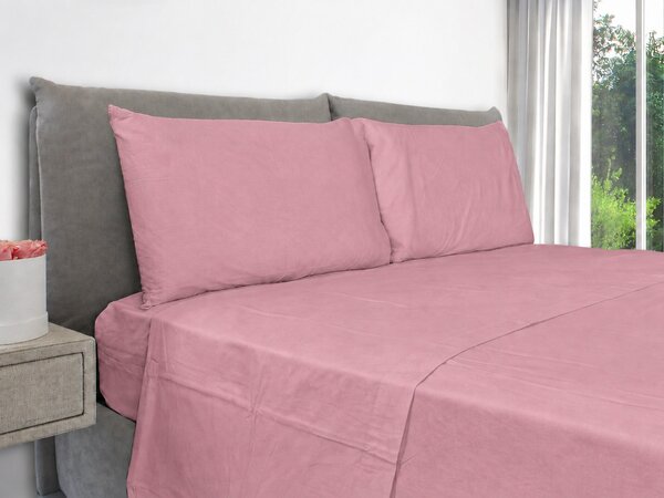 Federe Cuscini Letto Matrimoniale 50x80 cm Rosa