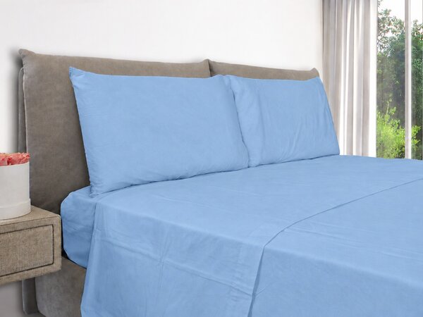 Federe Cuscini Letto Matrimoniale 50x80 cm Azzurro