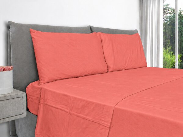 Federe Cuscini Letto Matrimoniale 50x80 cm Corallo