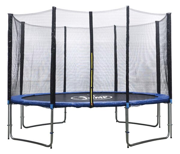 Trampolino Tappeto Elastico con Rete Ø 400 cm in Acciaio Galvanizzato Galvanizzato Blu
