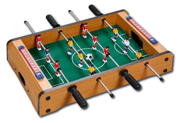 Calciobalilla da Tavolo 51x31x10 cm 2 vs 2 Marrone Chiaro