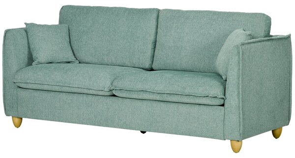 Divano 3 Posti 184x77x81 cm in Tessuto Verde