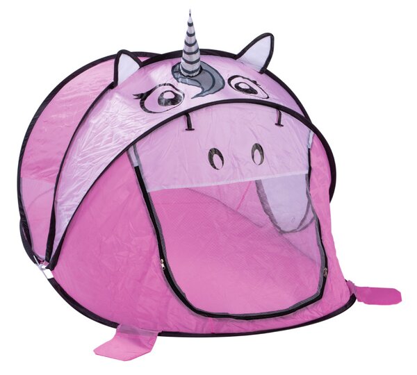 Tenda da Gioco per Bambini 183x96x86 cm con Apertura Pop-Up Unicorno Rosa