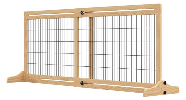 Cancelletto di Sicurezza per Cani 104-183x36x69 cm Estensibile in Legno