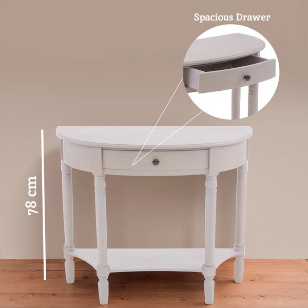 Tavolo consolle grigio in pino massiccio 33x81 cm Heritage – Premier Housewares