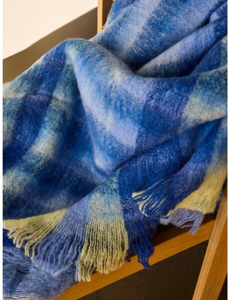 Coperta blu con lana 140x200 cm Loom - Hübsch
