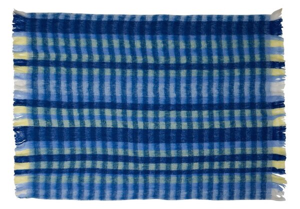 Coperta blu con lana 140x200 cm Loom - Hübsch