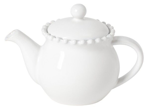 Teiera bianca in gres con filtro 500 ml Pearl – Costa Nova