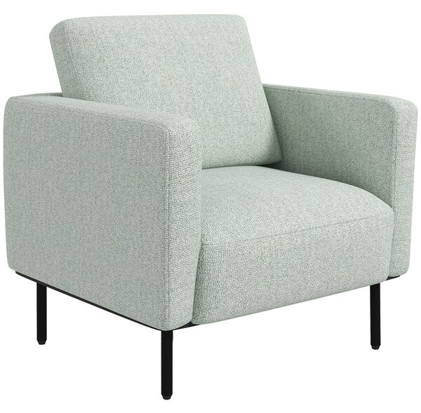 Poltrona 79x76x65 cm in Tessuto Effetto Lino Traspirante Grigio