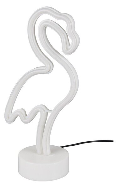 Lampada da tavolo a LED bianca (altezza 29 cm) Flamingo - Reality