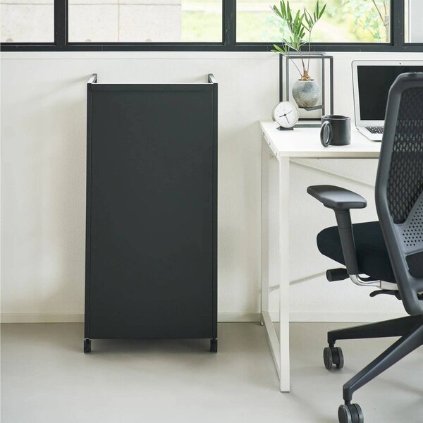 Carrello portaoggetti nero in metallo 42x84,5x32 cm Tower – YAMAZAKI