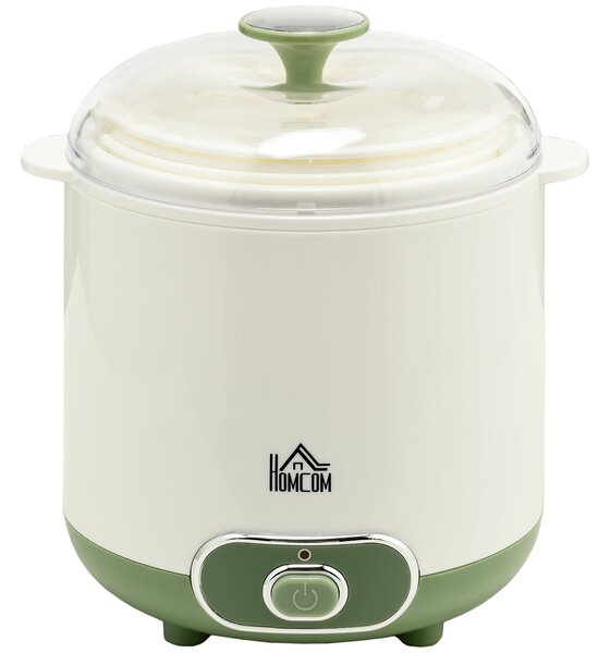 Yogurtiera 20W 2 Vasetti e Colino 19,5x17,5x21,4 cm in Plastica Bianca