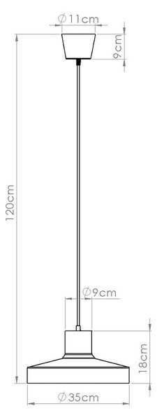 Lampadario verde ø 35 cm Vito – Sollux