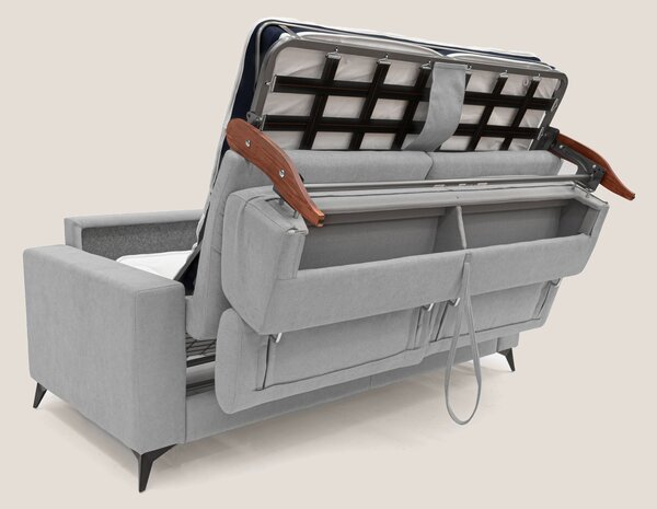 Pegaso divano letto con poggiatesta reclinabili e rivestimento T02 gri