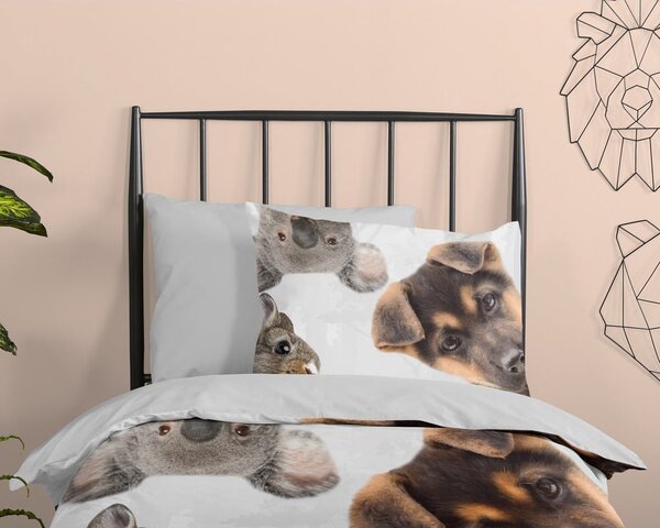 Set copripiumino e federa da bambini in cotone per letto singolo ed esteso 140x220 cm Semmie – Good Morning