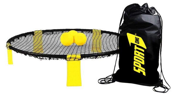 Set Bounching Ball da Esterno con Trampolino Ø90 cm Nero/Giallo