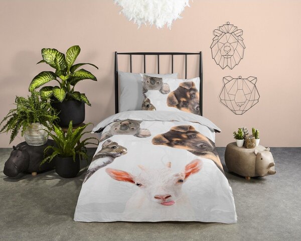 Set copripiumino e federa da bambini in cotone per letto singolo ed esteso 140x220 cm Semmie – Good Morning