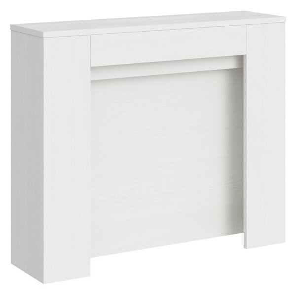 Consolle Allungabile 90x25/211 cm Pannelli in Nobilitato Kiba Bianco Frassino