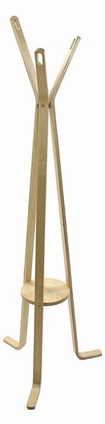 Appendiabiti a Stelo 50xh170 cm in Compensato di Legno di Betulla Naturale