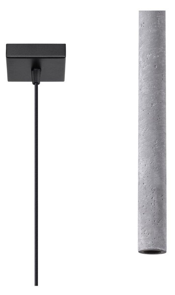 Lampadario grigio in calcestruzzo Fideus – Sollux
