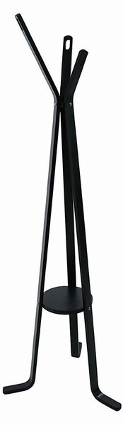 Appendiabiti a Stelo 50xh170 cm in Compensato di Legno di Betulla Nero