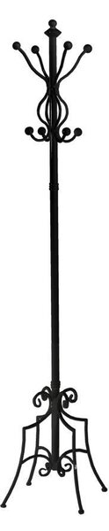 Appendiabiti a Stelo 44x44xh180 cm in Metallo Nero