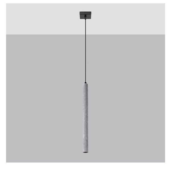 Lampadario grigio in calcestruzzo Fideus – Sollux