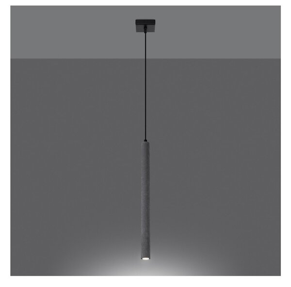 Lampadario grigio in calcestruzzo Fideus – Sollux