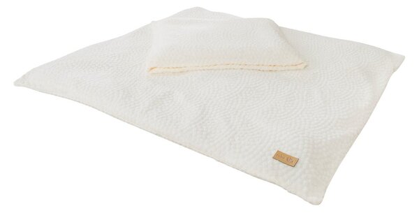 Set copripiumino e federa da bambini color crema per culla 80x80 cm Seashells – Roba