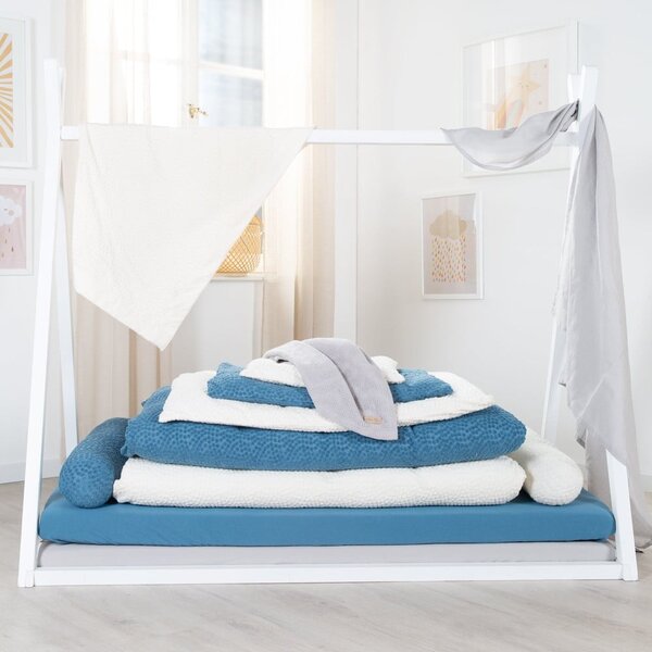 Set copripiumino e federa da bambini color crema per culla 80x80 cm Seashells – Roba