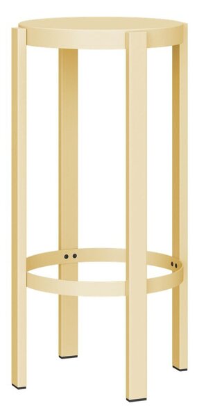 Sedia da bar gialla in acciaio (altezza della seduta 75 cm) Doon – noo.ma