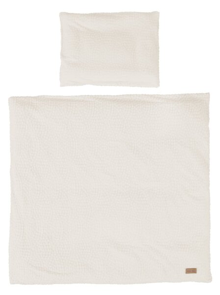 Set copripiumino e federa da bambini color crema per culla 80x80 cm Seashells – Roba