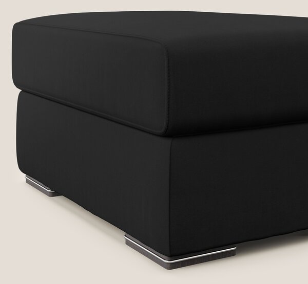 Sun pouf apribile contenitore in microfibra smacchiabile T11 nero