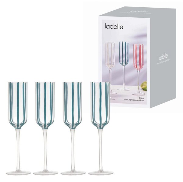 Set di bicchieri da bollicine 4 pz 180 ml Stripe – Ladelle