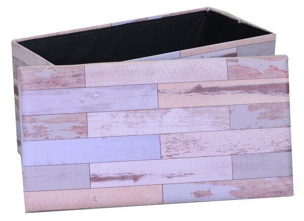 Baule Rettangolare 76x40xh41 cm in Similpelle Multicolor