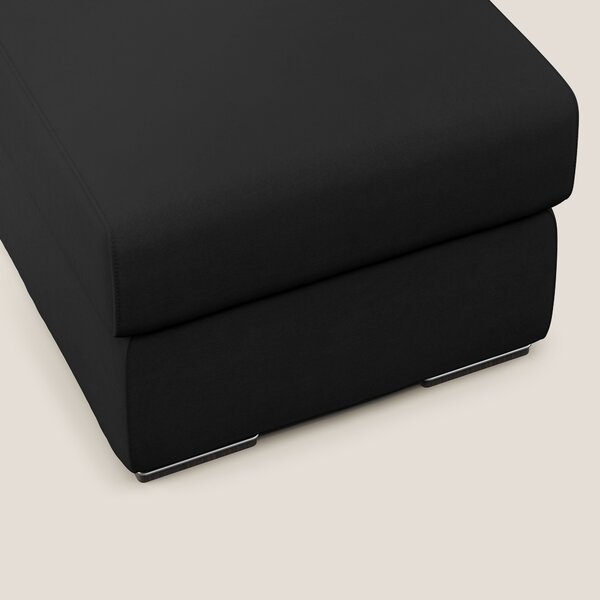 Sun pouf apribile contenitore in microfibra smacchiabile T11 nero