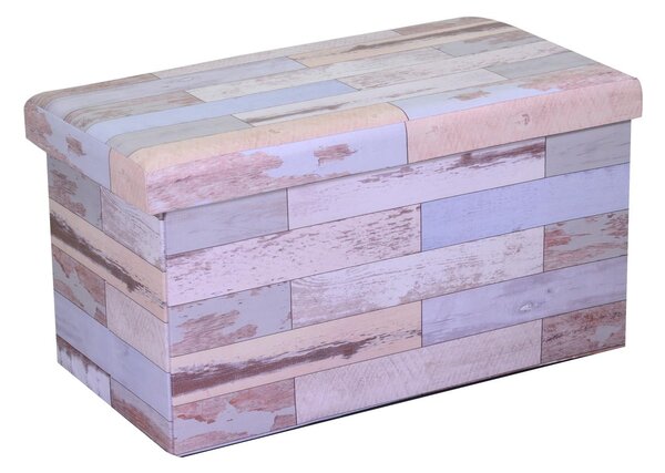 Baule Rettangolare 76x40xh41 cm in Similpelle Multicolor