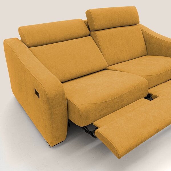 Gummy Divano con meccanismo relax elettrico giallo