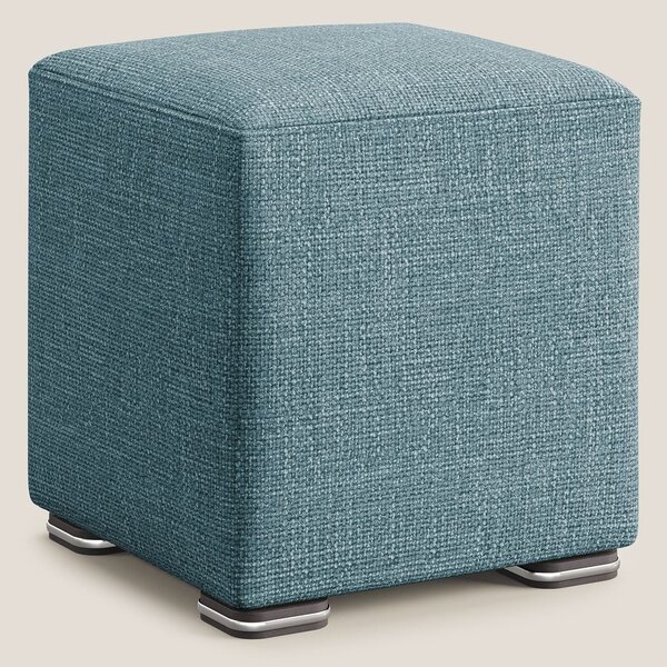 Cube pouf in morbido tessuto impermeabile ad intreccio melangiato T06