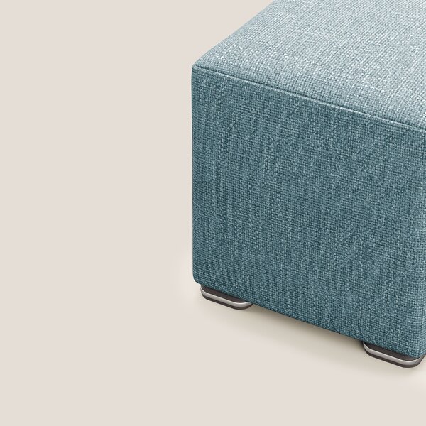 Cube pouf in morbido tessuto impermeabile ad intreccio melangiato T06