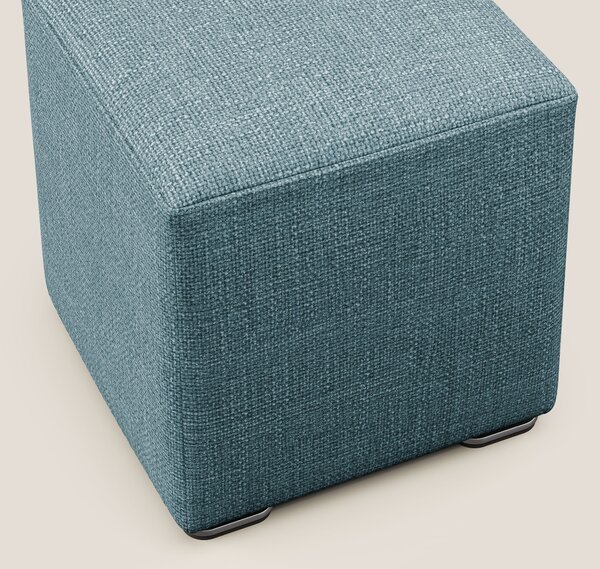 Cube pouf in morbido tessuto impermeabile ad intreccio melangiato T06