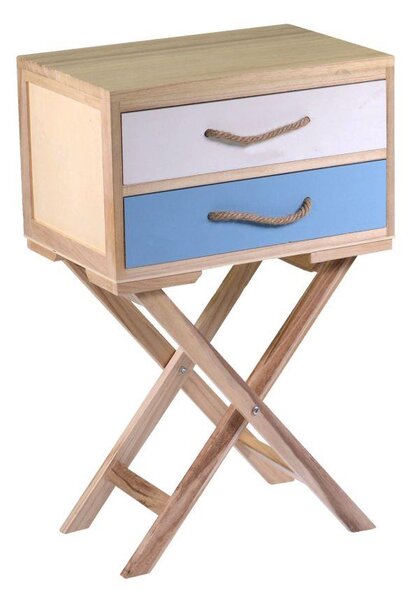 Cassettiera 2 Cassetti 45x30xh30/72 cm in Legno