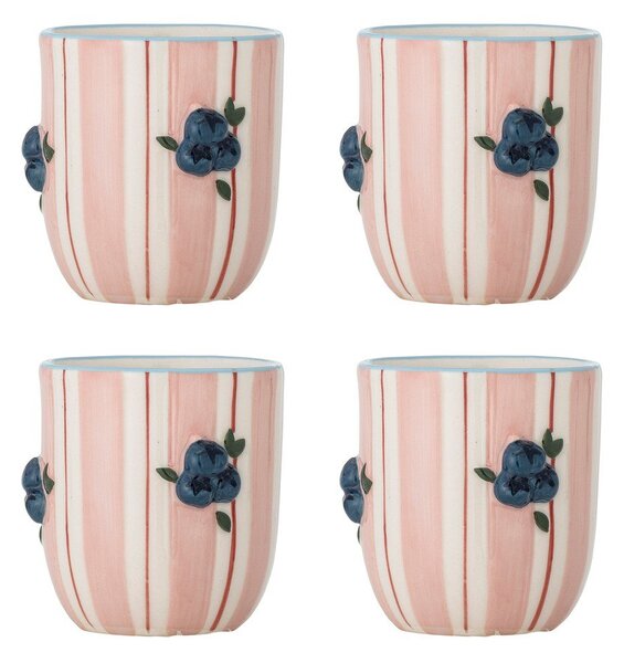 Tazzine in set per cappuccino rosa in ceramica 4 pz 235 ml Carry – Bloomingville