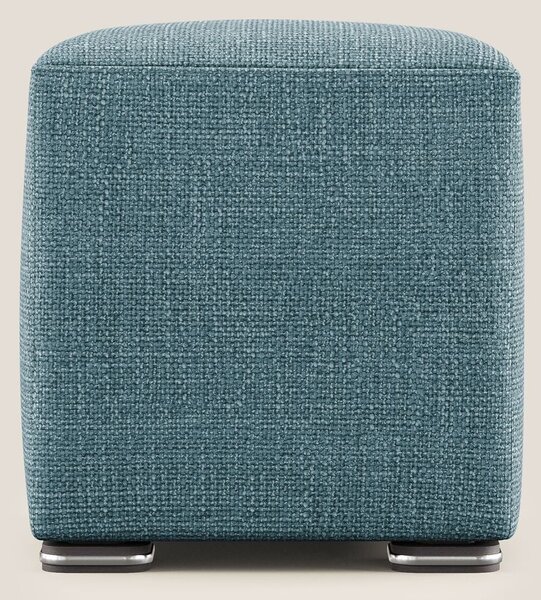 Cube pouf in morbido tessuto impermeabile ad intreccio melangiato T06
