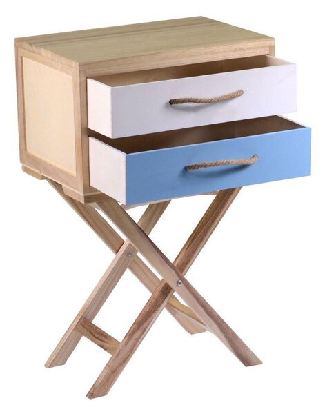 Cassettiera 2 Cassetti 45x30xh30/72 cm in Legno