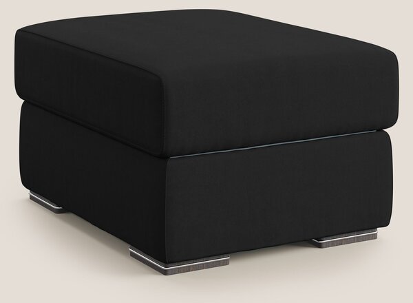Sun pouf apribile contenitore in microfibra smacchiabile T11 nero