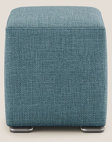 Cube pouf in morbido tessuto impermeabile ad intreccio melangiato T06