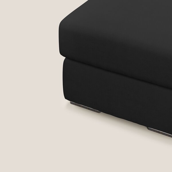 Sun pouf apribile contenitore in microfibra smacchiabile T11 nero
