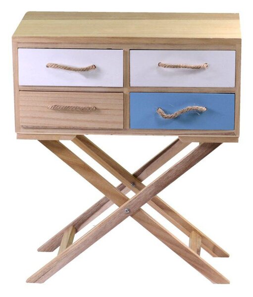 Cassettiera 4 Cassetti 60x30xh30/72 cm in Legno