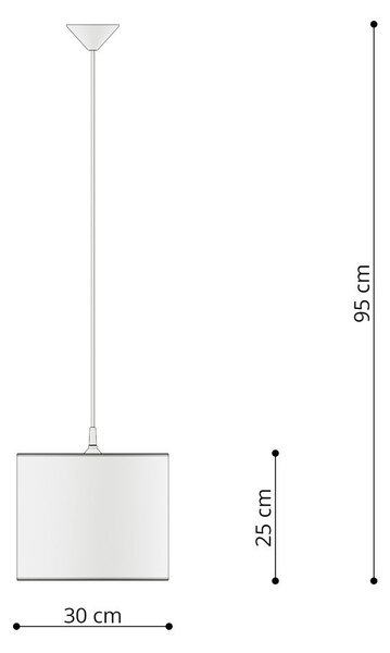 Lampadario per bambini bianco con paralume in plastica ø 30 cm Puss – Sollux